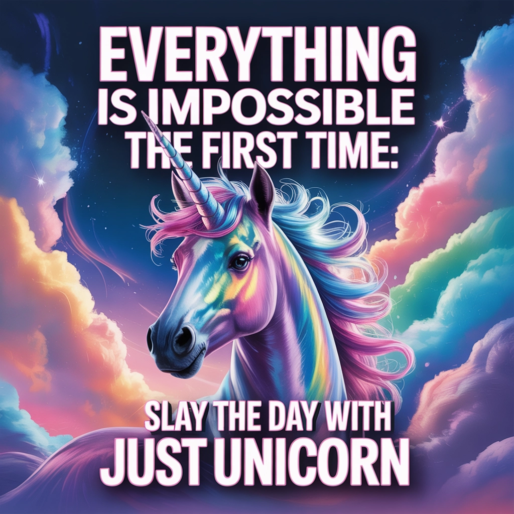 Everything Is Impossible the First Time: Slay the Day with Just Unicorn
